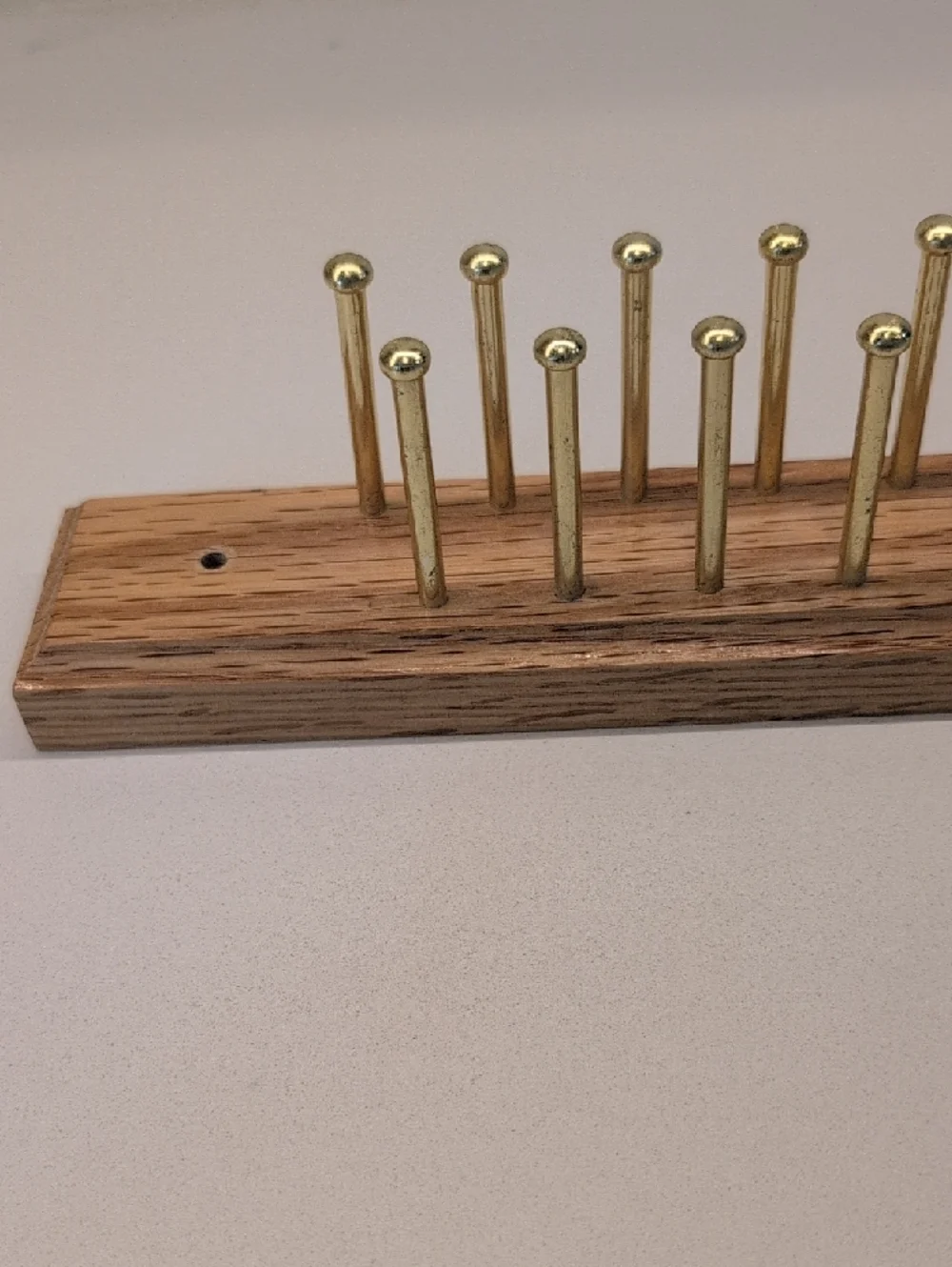 Vintage Brass And Wood Belt Or Necklaces Display